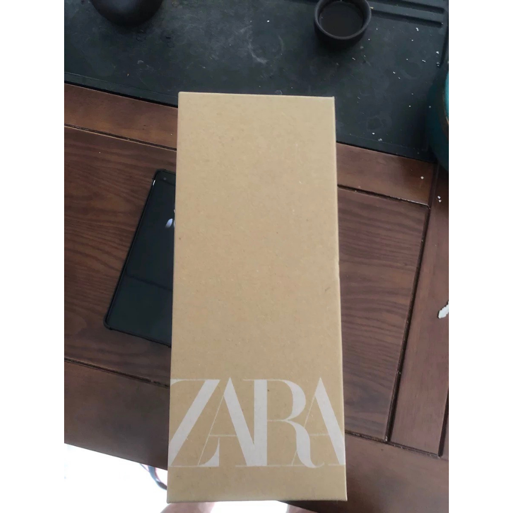 Giày nữ ZÊRA gót slingback mũi tròn đế bằng hàng full box đen bóng dễ kết hợp nhiều phong cách