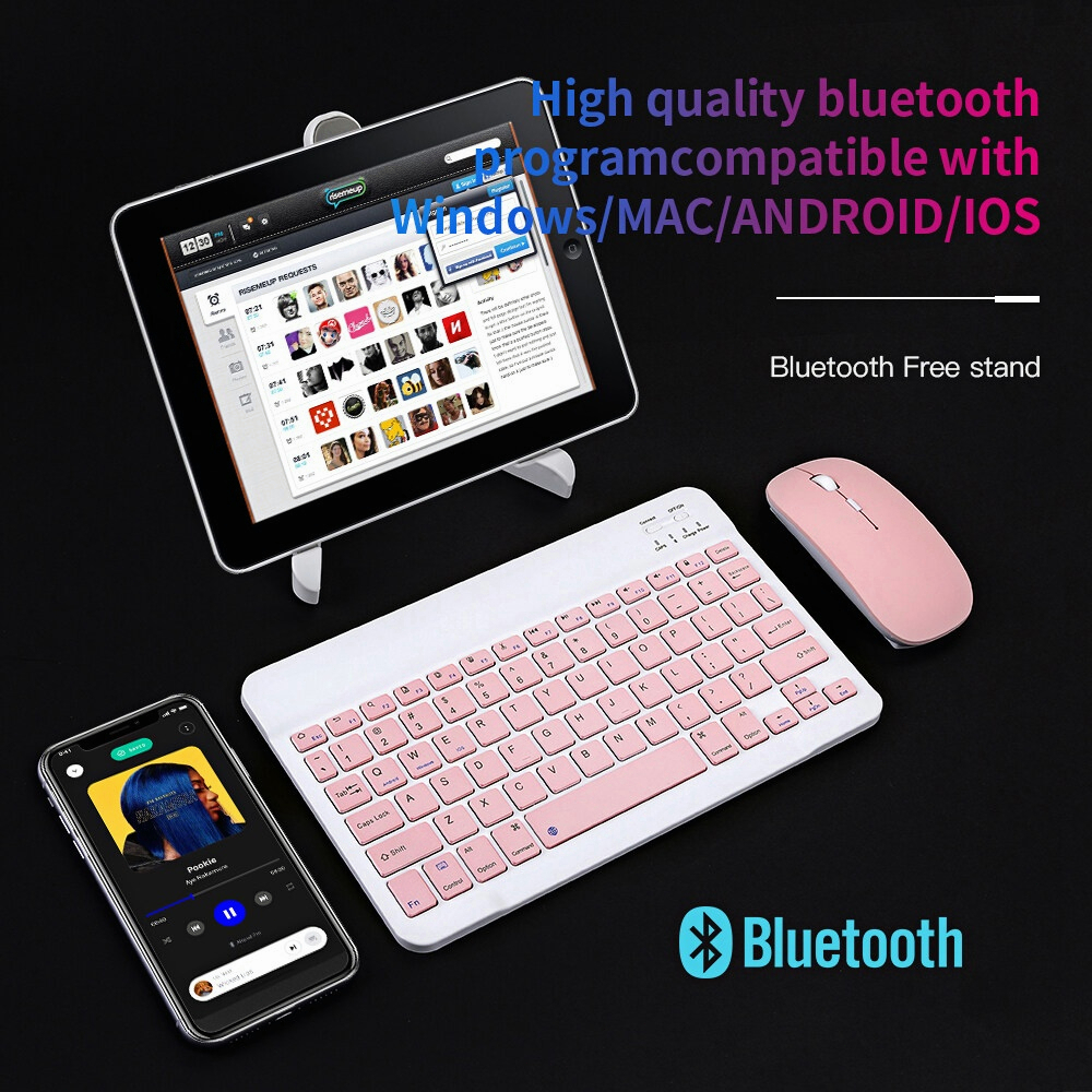 Bàn phím bluetooth bàn phím máy tính bàn phím không dây bàn phím màubàn phím không dây bluetooth nhiều màu