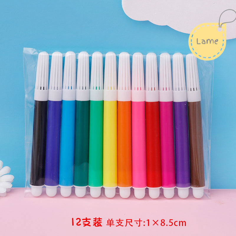 Bút Màu Dạ Đầu Lông 4/6/8/12 Màu, Màu Sắc Bắt Mắt — Đi nét Đều, liner, tô màu, vẽ tranh...