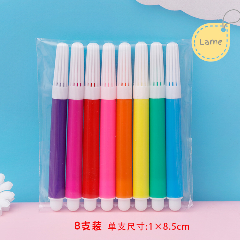 Bút Màu Dạ Đầu Lông 4/6/8/12 Màu, Màu Sắc Bắt Mắt — Đi nét Đều, liner, tô màu, vẽ tranh...