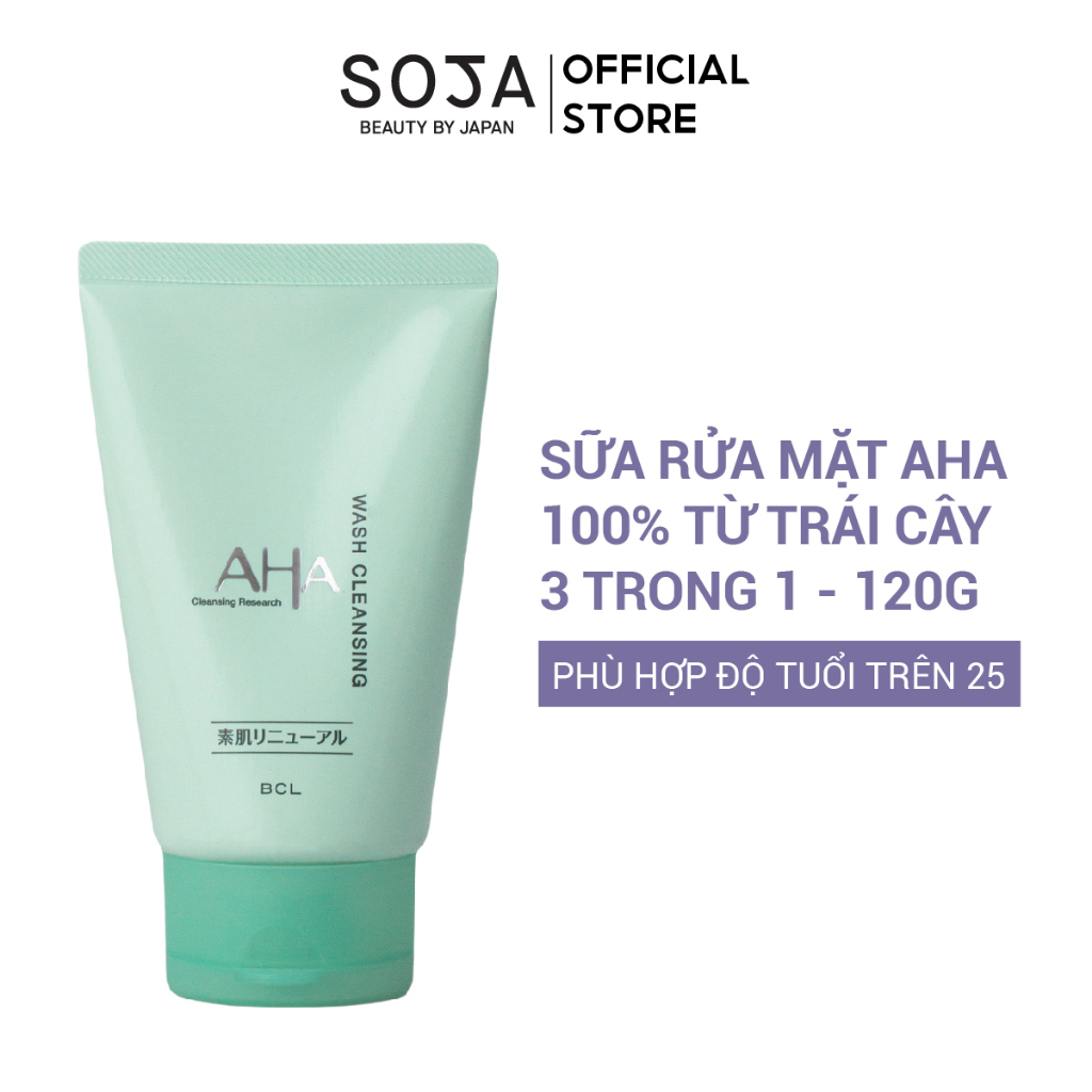 Sữa Rửa Mặt Aha Từ Trái Cây Cleansing Research Wash Cleansing 120g