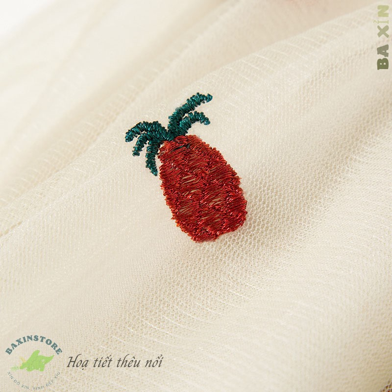 VÁY ĐẦM CÔNG CHÚA THIẾT KẾ AMILA DÀI TAY NÚT CÀI COTTON CHẦN BÔNG PHỐI VOAN THÊU CHÂN VÁY CHO BÉ GÁI, TRẺ EM.