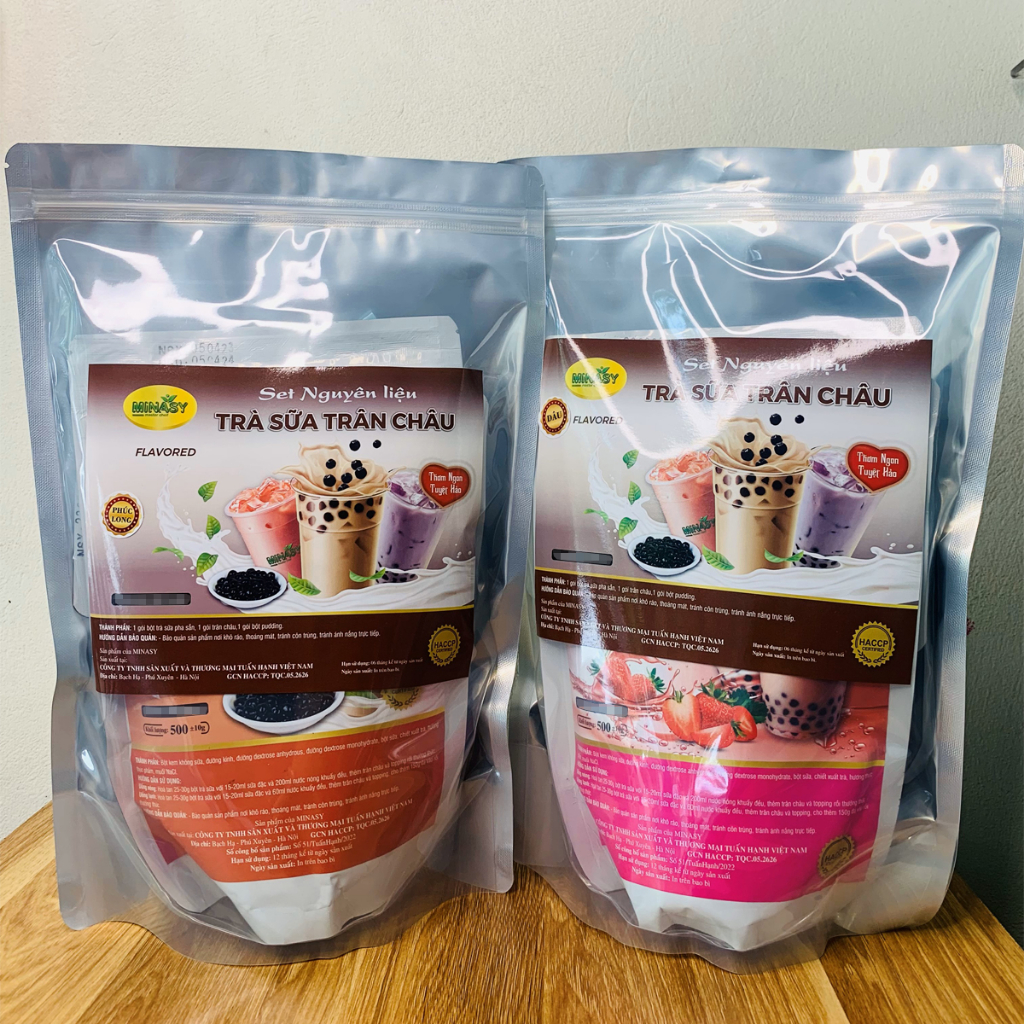 COMBO 2 Set nguyên liệu làm trà sữa 40-50 ly Minasy