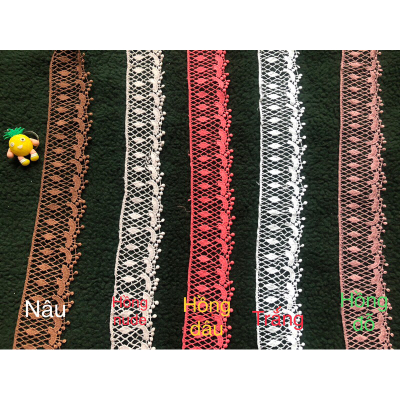 ❤Ren chỉ bản 5cm trang trí váy áo, làm đồ handmade, phụ kiện may mặc