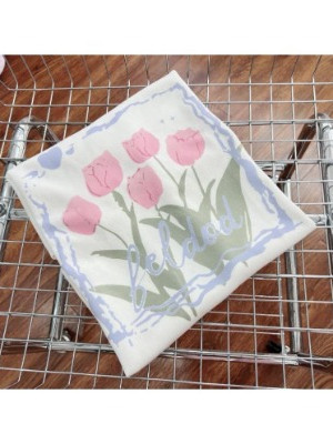 Áo Thun Tay Lỡ , Áo Thun Nữ  In Hoa Hoa tuy líp  Chất Liệu Cotton