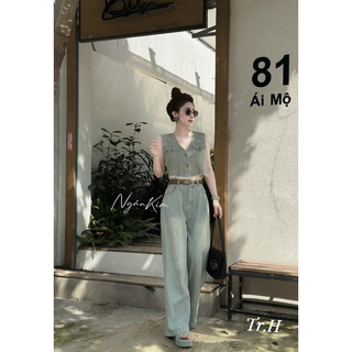 Set Áo Bò Croptop Quần Xuông