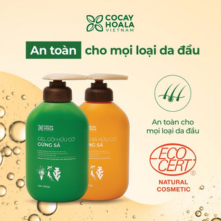Cặp Dầu Gội Xả Hữu Cơ Gừng Sả Cocayhoala - Chính hãng 500g
