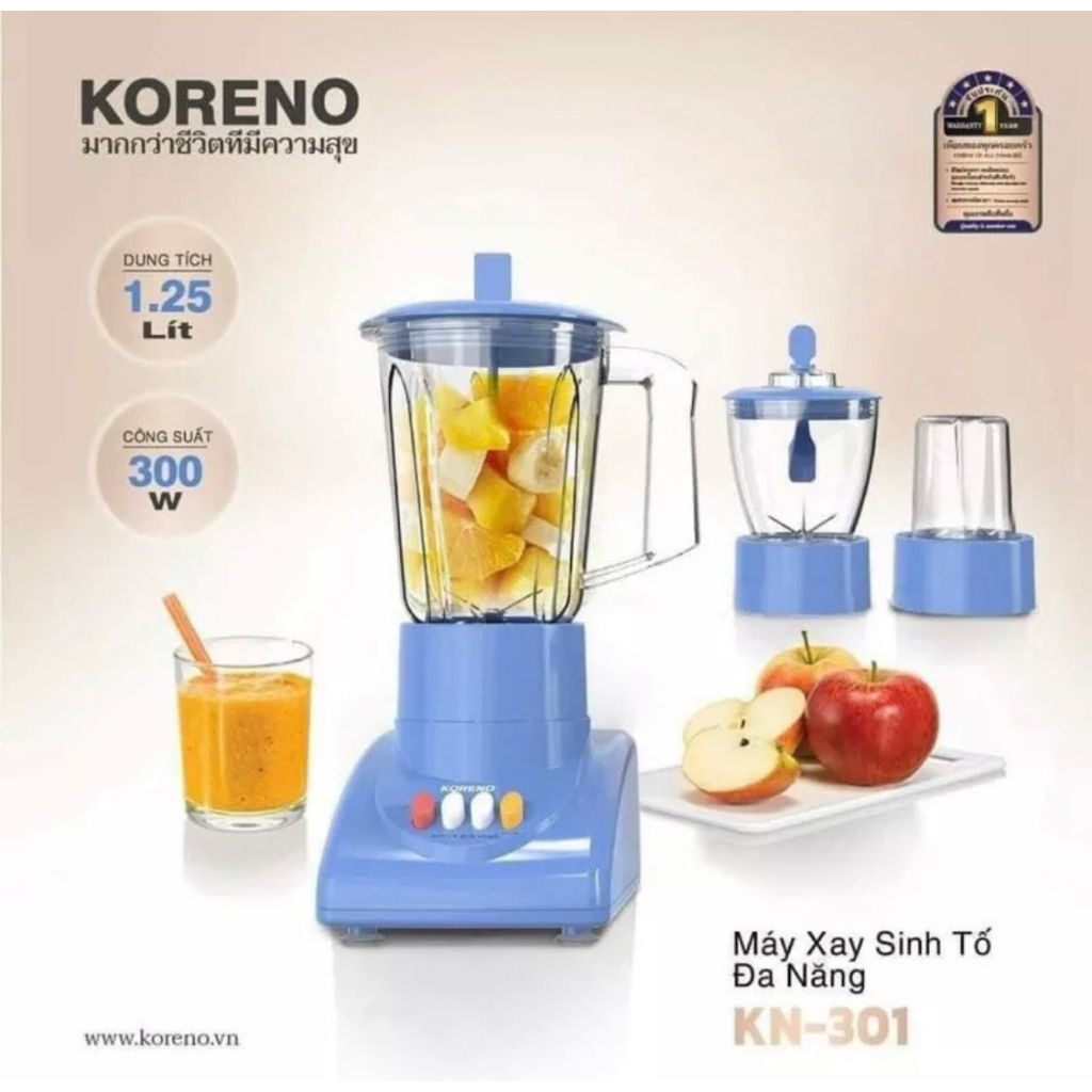 TRỢ GIÁ -MÁY XAY KORENON 3 CỐI ĐA NĂNG-BH 12 THÁNG