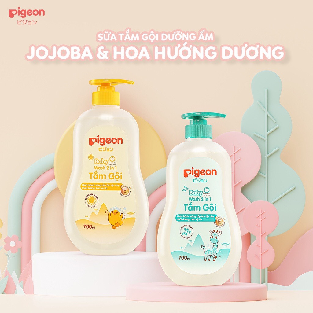 Sữa Tắm Gội Toàn Thân Cho Bé Pigeon Baby Wash 2 in 1 700ml