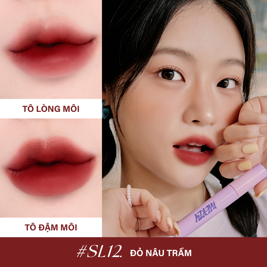 Combo 2 Son Kem Siêu Lì Merzy Soft Touch Lip Tint 3g (Ver 2) + Son Kem Lì Merzy Noir Mellow Tint Ver M13 Edition 4g