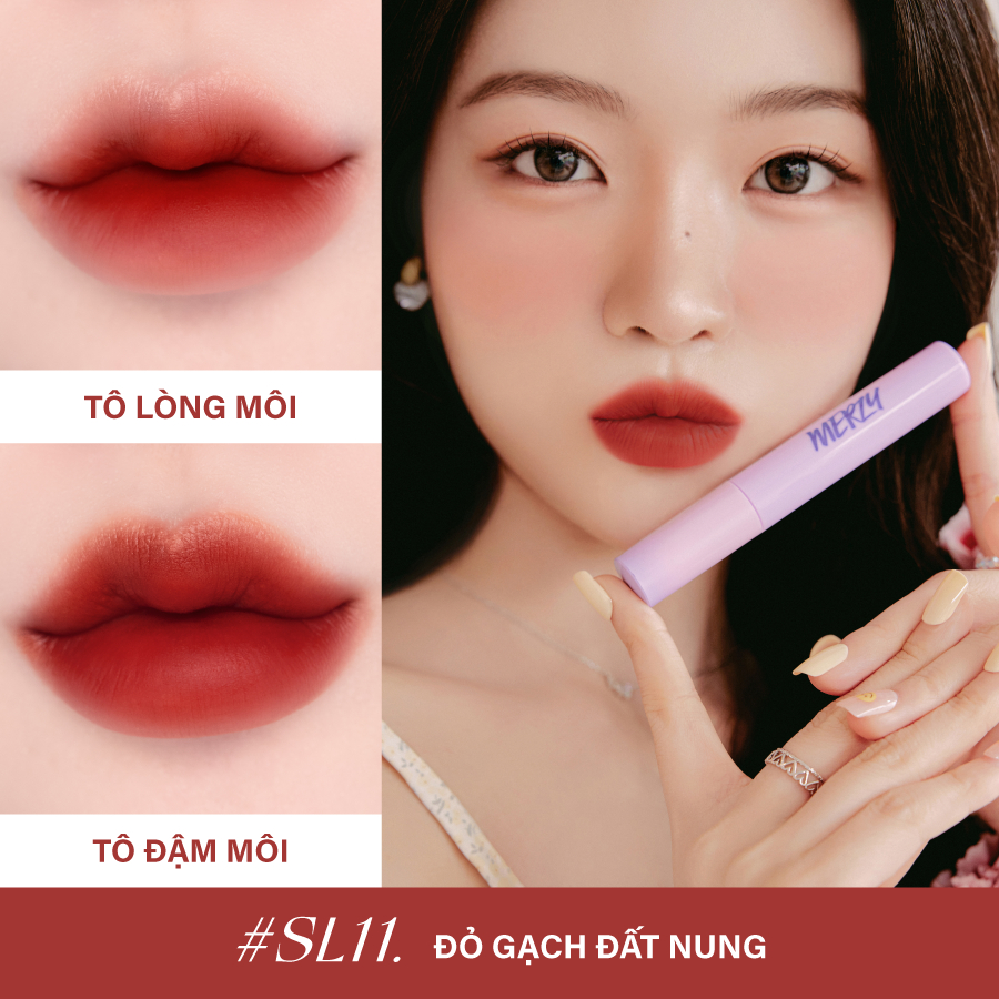 Combo 2 Son Kem Siêu Lì Merzy Soft Touch Lip Tint 3g (Ver 2) + Son Kem Lì Merzy Noir Mellow Tint Ver M13 Edition 4g