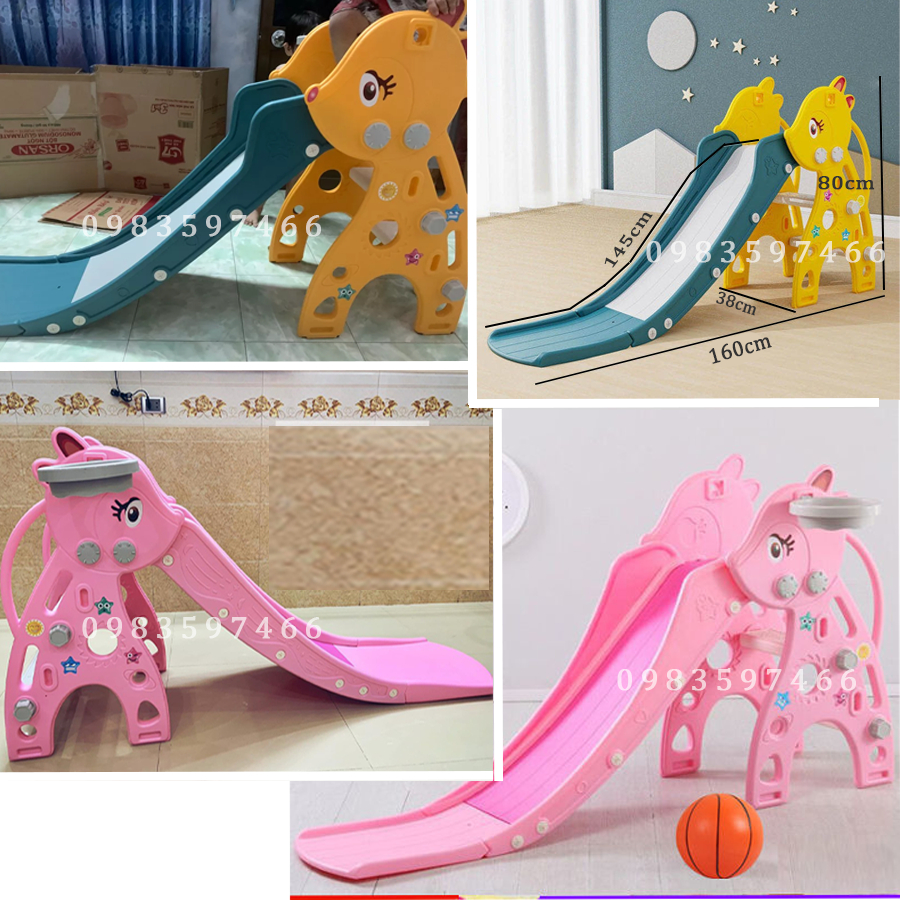 Cầu trượt cho bé, cầu trượt khủng long, hươu, voi 6in1 cho bé từ 1-7 tuổi bảo hành 12 tháng