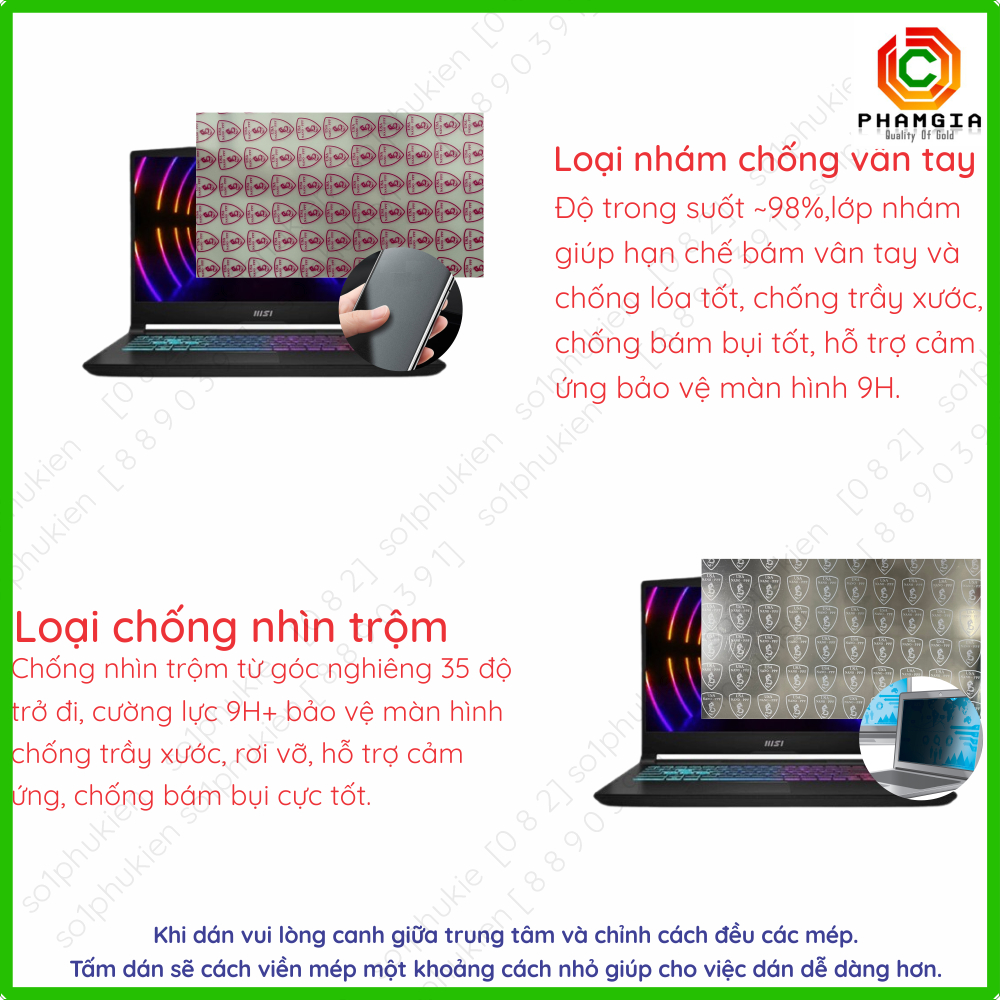 Dán màn hình cường lực laptop MSI Gaming Katana 15 nano dẻo siêu mỏng trong, nhám chống vân, chống nhìn trộm