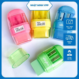 Gọt bút chì,đồ chuốt bút chì 2 lưỡi có kèm tẩy tiện lợi,sắc bén Jk 707