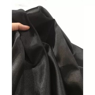 vải phi lụa đen dày mềm rũ đẹp sang giá khúc 1m _( khổ 1m5)