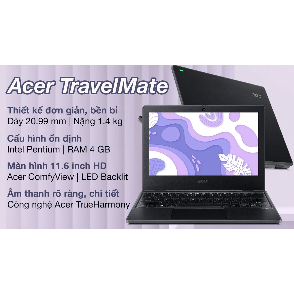 Laptop chính hãng ACER TravelMate B3 - Dành riêng cho học sinh - sinh viên, nhỏ gọn, thời trang - Bảo hành 12 tháng !!!