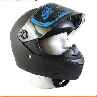 Mũ bảo hiểm hàm  Fullface đen sần Bktec