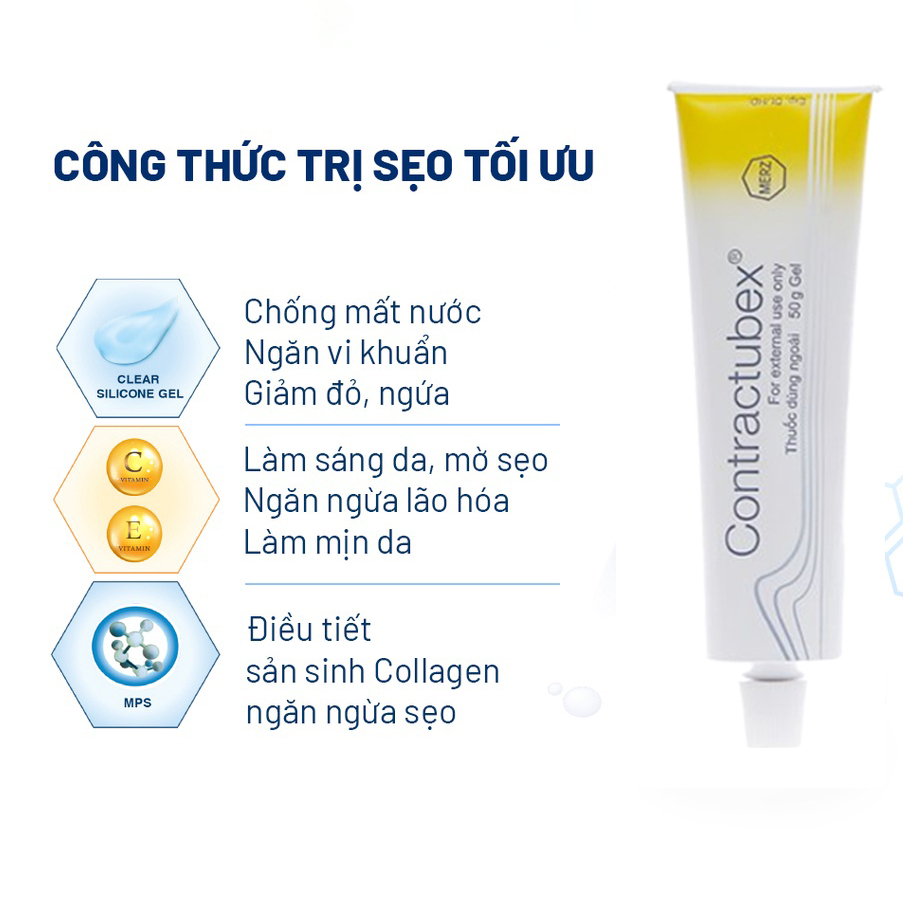 Kem làm mờ sẹo Contractubex Floslek - gel bôi sẹo lồi sẹo lõm chính hãng