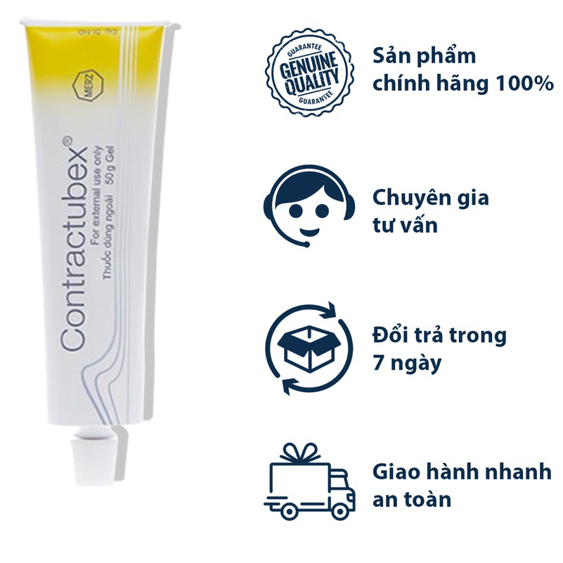 Kem làm mờ sẹo Contractubex Floslek - gel bôi sẹo lồi sẹo lõm chính hãng