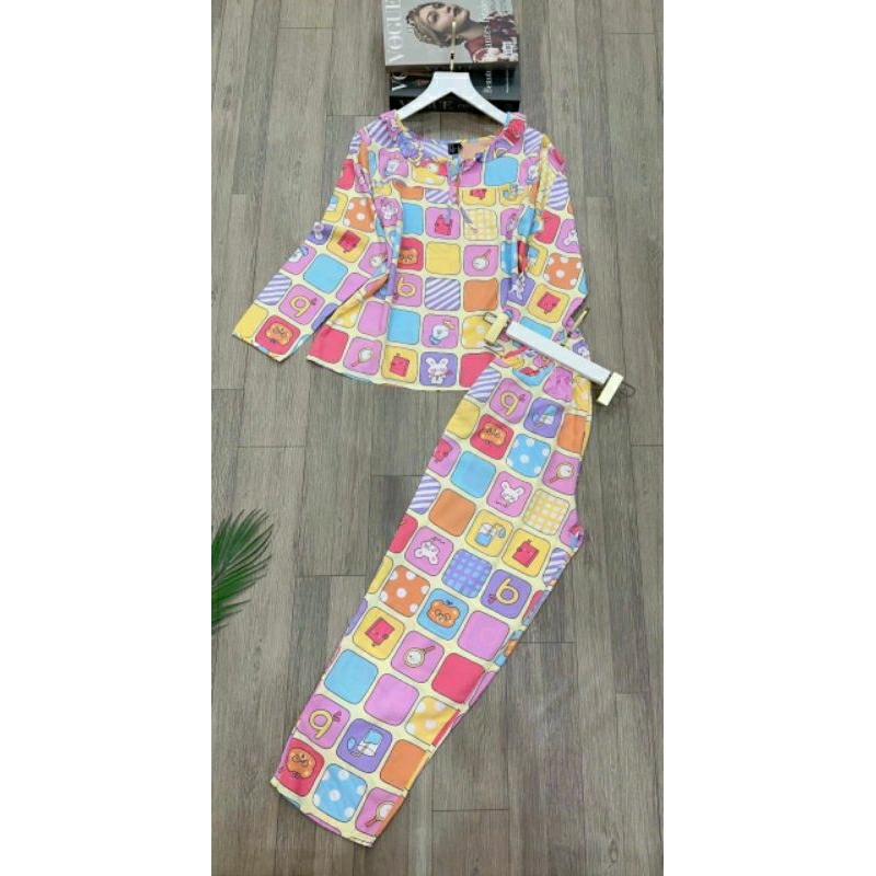 BỘ TAY DÀI CỔ TRÒN - LANH/TOLE VNXK F21