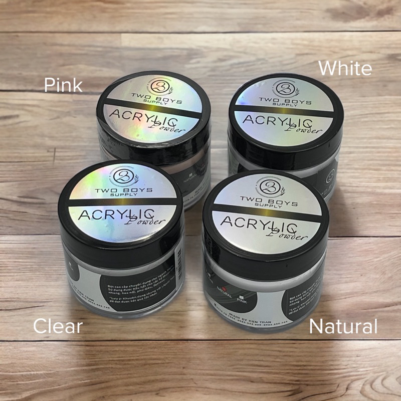 Bột đắp móng *DẼO MỊN* 5 In 1 , đắp , nhúng, làm hoa hủ 50g-25g Bột đắp 4 màu cơ bản hay dùng hủ 50g bột đắp dẻo