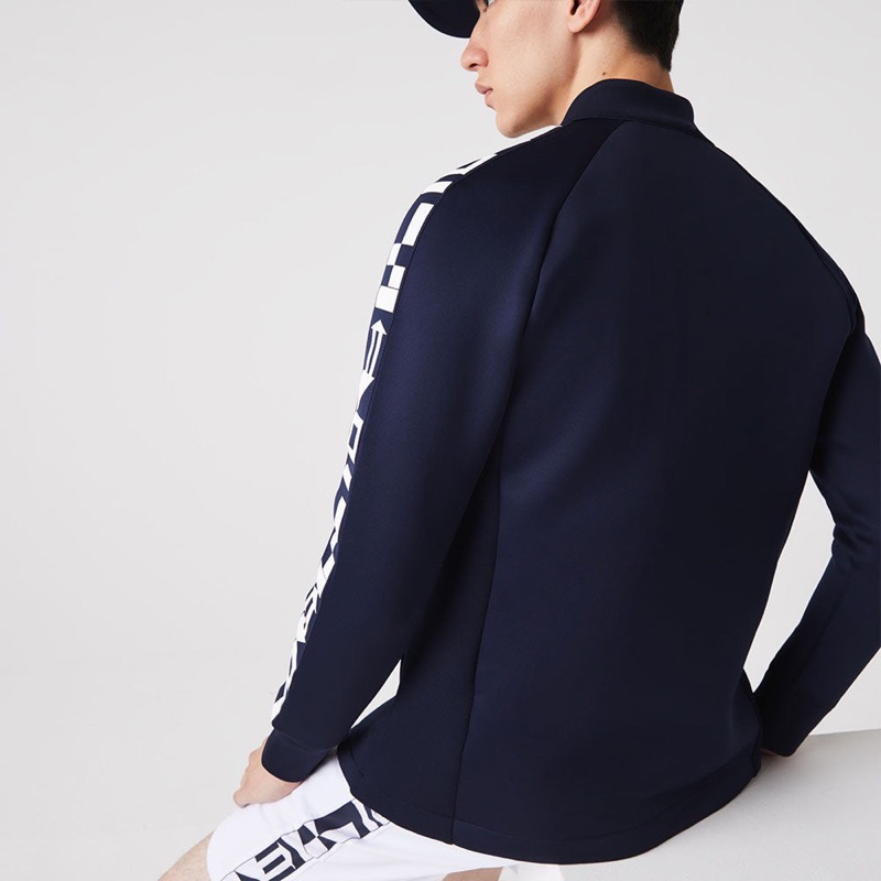 Bộ thể thao lacoste chất nỉ thể thao cứng phom 2 màu đơn giản xuất sắc luôn logo thêu full túi khoá may chắc chắn