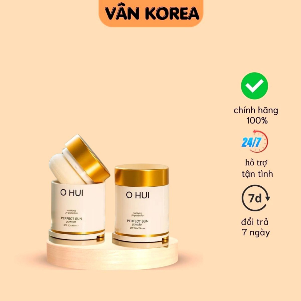Phấn chống nắng Ohui Perfect Sun Powder kiềm dầu, nâng toen, che khuyết điểm hộp 20g