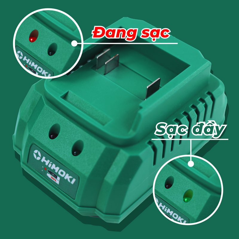 Máy siết bulong Himoki HM-IW520NBL - Mở bulong ô tô tải - Không Chổi Than - Lực siết 520N-Tặng kèm túi vải- Bảo hành 12T