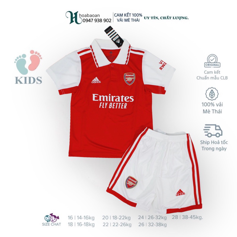 Bộ Quần Áo Bóng Đá Trẻ Em/ Áo Đá Banh Trẻ em đủ mẫu_ Hàng cao cấp Thai land/ Trẻ e