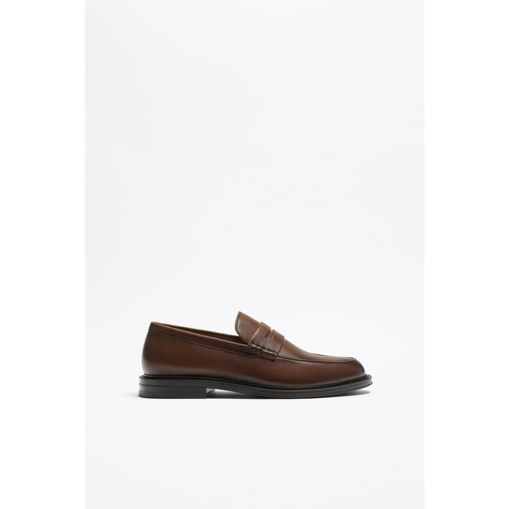 Giày moccasin da Zara authentic PENNY STRAP LOAFERS size 41