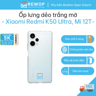 Ốp Lưng Xiaomi Note 12 Turbo, Note 13 Pro, 13 Pro+ - Trắng mờ nhám, Bảo vệ camera, chống bám vân tay, chống trơn tuột