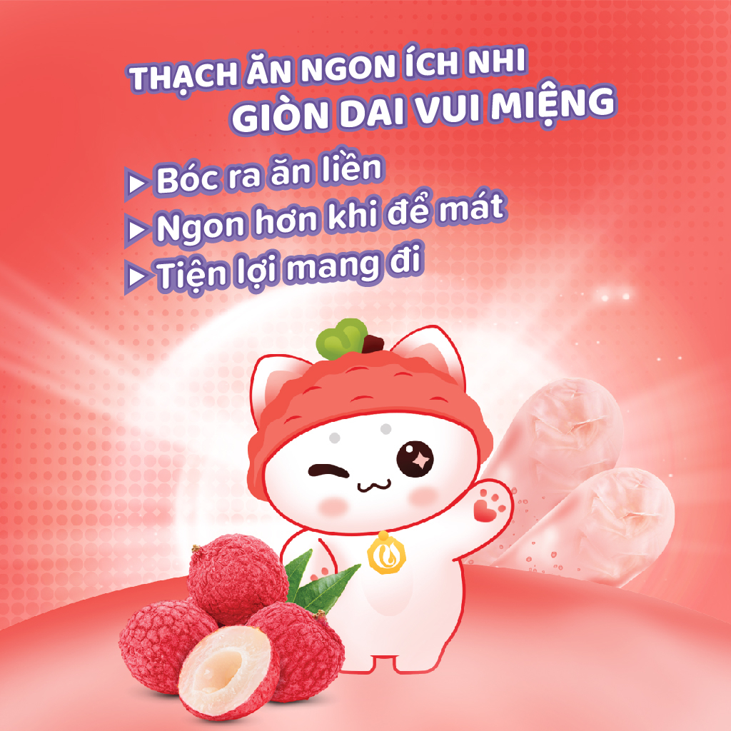 Thạch ăn ngon Ích Nhi hộp 21 túi x30 gr, bổ sung Lysine, Taurin tăng cường chuyển hóa, hấp thu tối đa dinh dưỡng