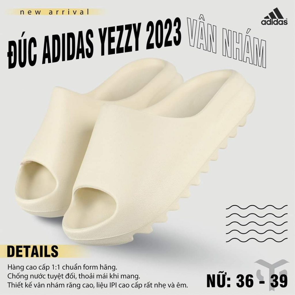 Dép bánh mì nam nữ Yezzy bản vân nhám cao cấp đế mềm êm chân 2023 D56