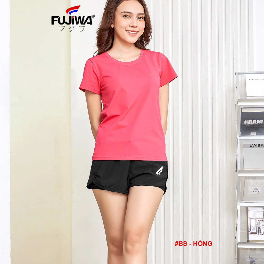 Áo Thun Nữ Cổ Tròn Fujiwa - BS. Cotton Co Giãn, Cao Cấp Giúp Giữ Form, Dáng Sau Nhiều Lần Giặt. Có Size S, M, L, XL