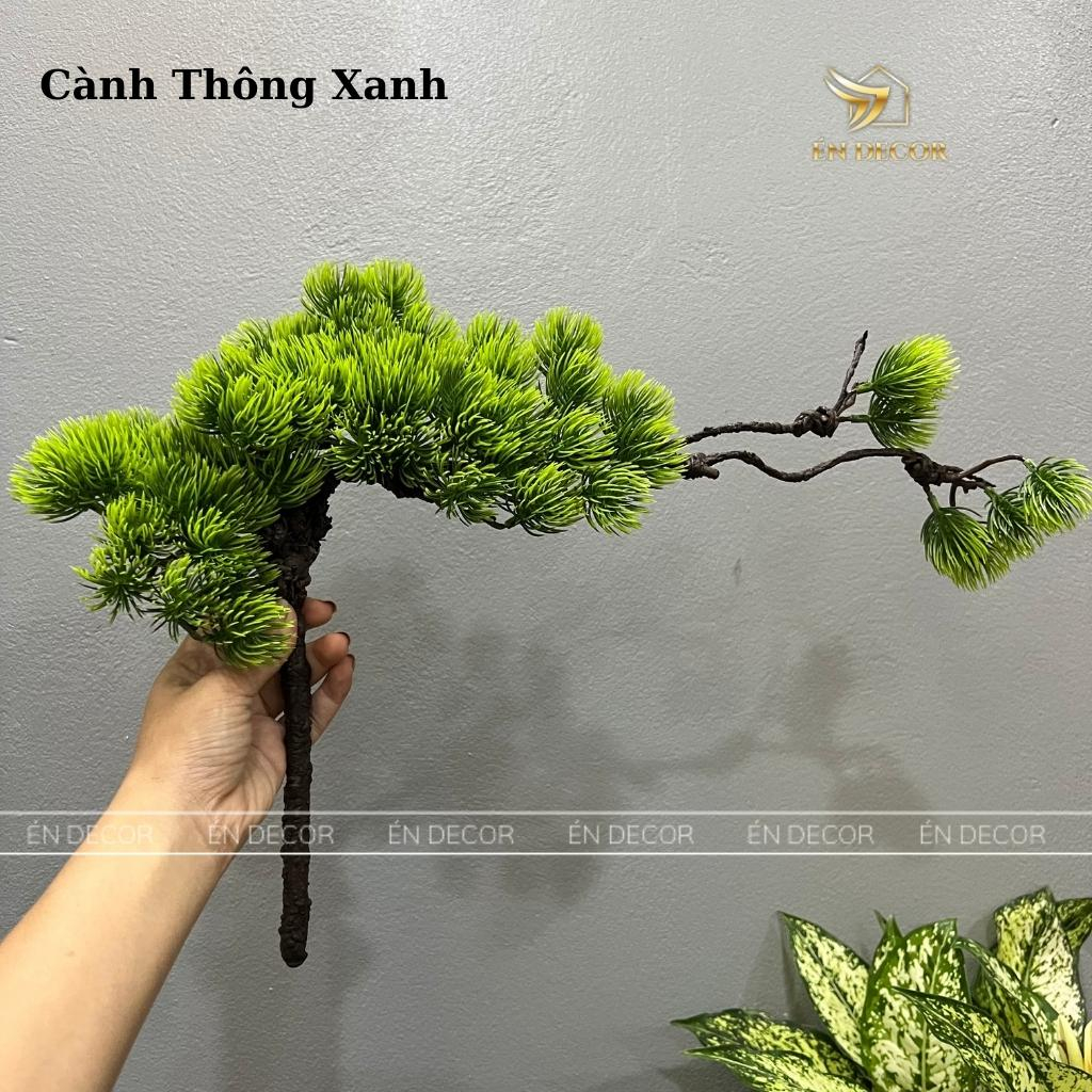 Cây giả decor trang trí kệ đèn led ÉN DECOR tán cây đẹp dày dặn trang trí thác khói trầm hương phong thuỷ an nhiên