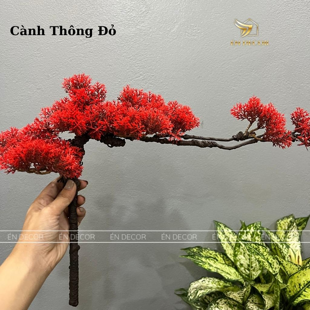 Cây giả decor trang trí kệ đèn led ÉN DECOR tán cây đẹp dày dặn trang trí thác khói trầm hương phong thuỷ an nhiên