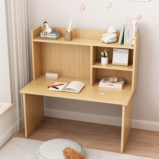 Bàn làm việc bàn học ngồi bệt Model 1 kèm kệ sách decor phòng thông minh IGA- GP116.04