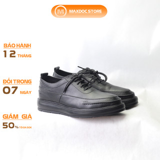 Giày nam da bò cao cấp giúp tăng chiều cao T23 MAXDOC