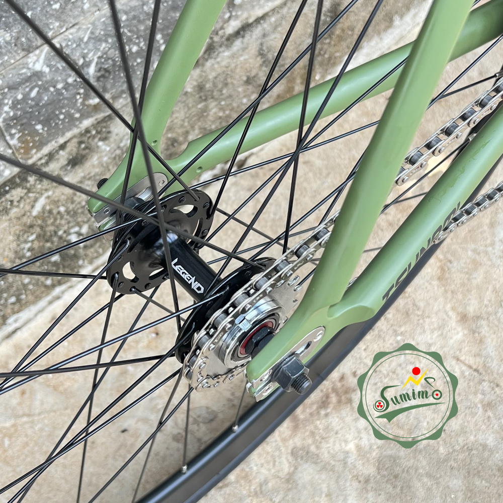 Bánh fixed gear hub LEGEND bạc đạn vành 4cm