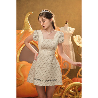 CHICHI - Váy Tex Nhật in phối ren Pháp Robe Canapé