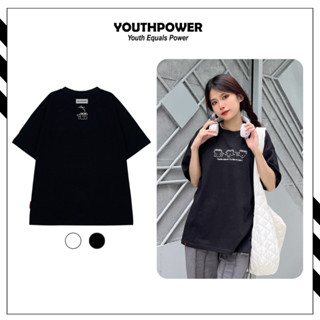  Áo thun nữ tay lỡ form rộng cổ tròn thêu logo mèo Cat Fish 2 mặt Local Brand | Youth Power 