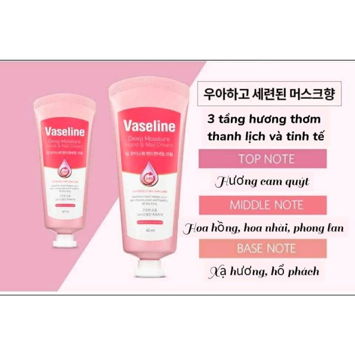 Kem Dưỡng Da Tay Vaseline Deep Moisture Hand & Nail Cream - 60ml