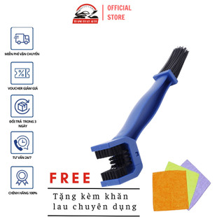 Bàn chải vệ sinh sên chuyên nghiệp cho xe máy _tặng khăn lau xe