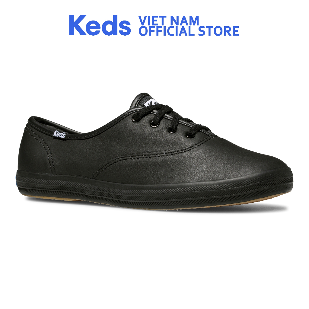 Giày Keds Nữ- Champion Leather Black- KD045780