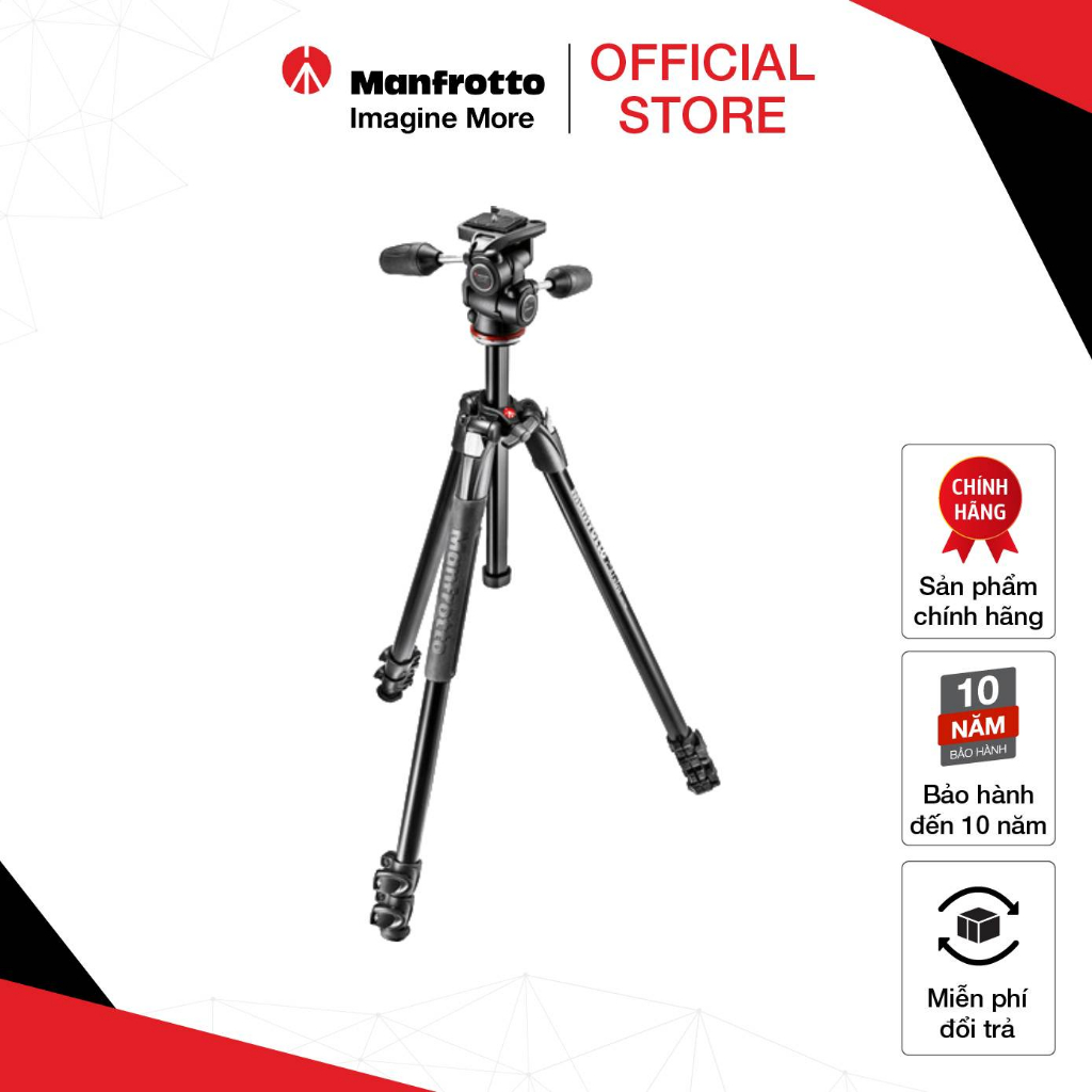 BỘ CHÂN MÁY ẢNH TRIPOD MANFROTTO 290 XTRA KIT 3 WAY