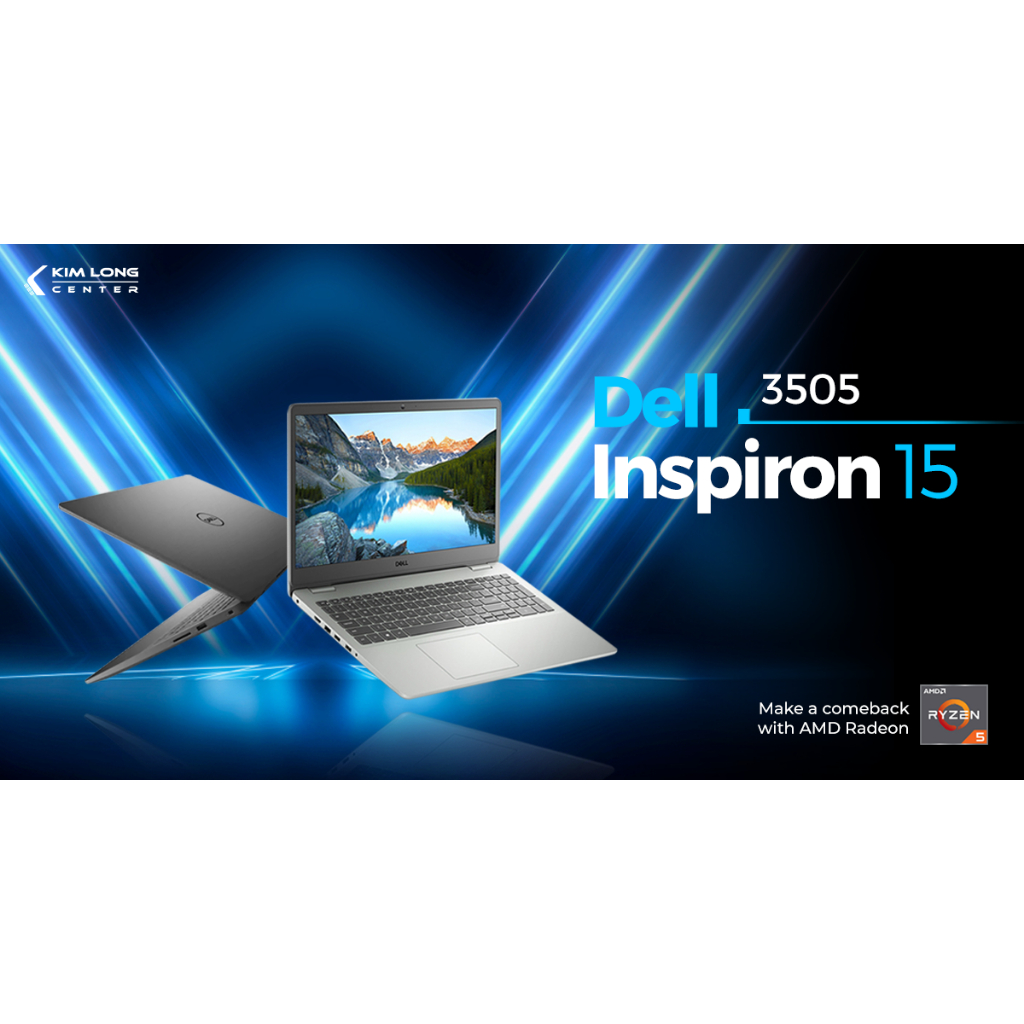 Laptop chính hãng DELL Inspriron 3505, nhỏ gọn, thời trang, cá tính, thanh lịch - Bảo hành 12 tháng !!!