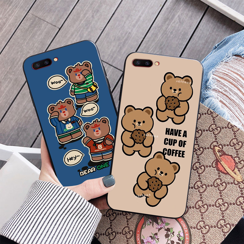 Ốp lưng oppo r11s / r15 in hình con gấu cute