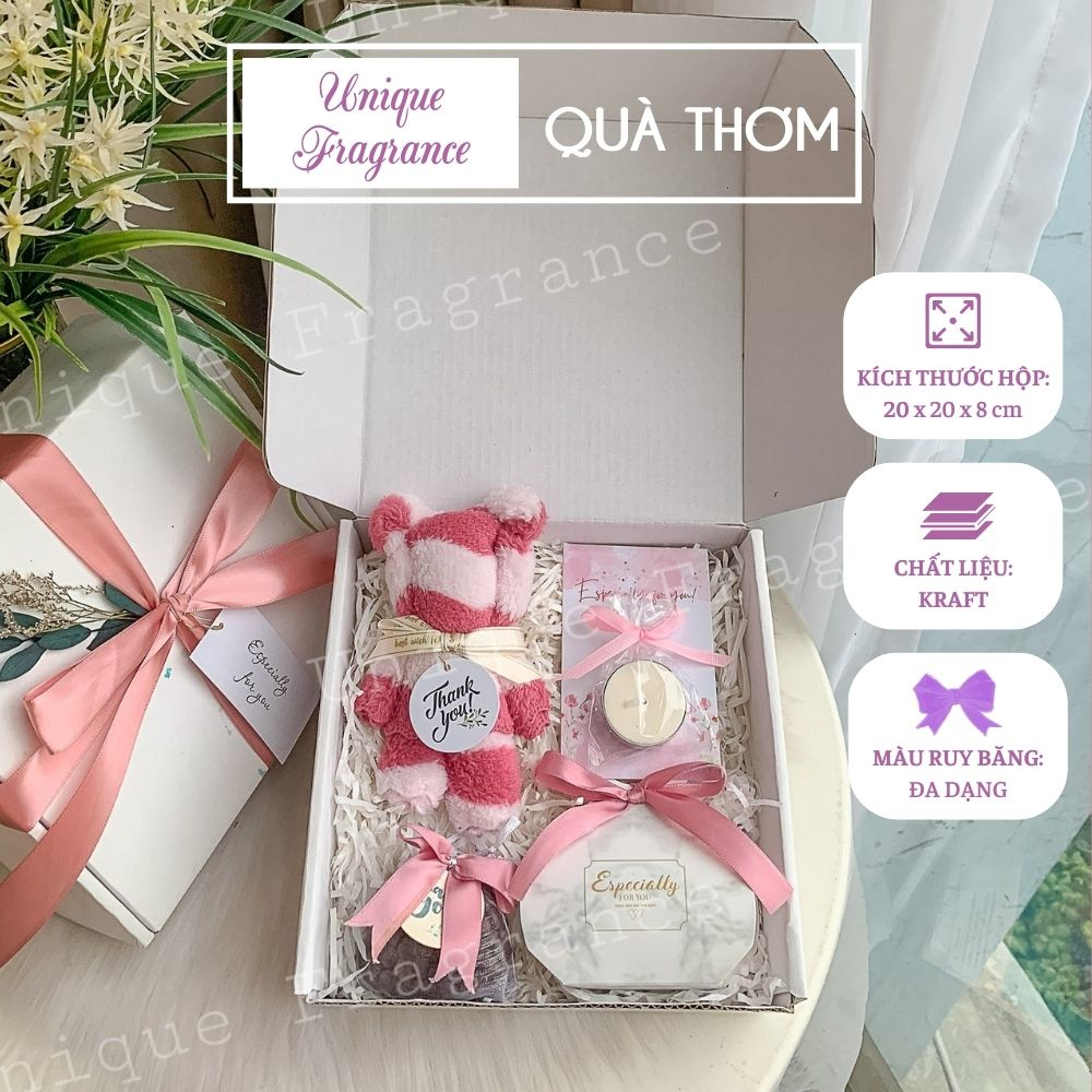 Hộp quà 8.3 - hộp đựng quà - quà 20/11 - quà sinh nhật cho nữ - quà tặng bạn gái - UNIQUE FRAGRANCE
