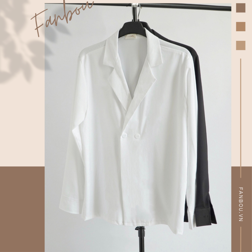 Áo Sơmi Nam Cổ giả Vest tay dài - FAN019 - FANBOU