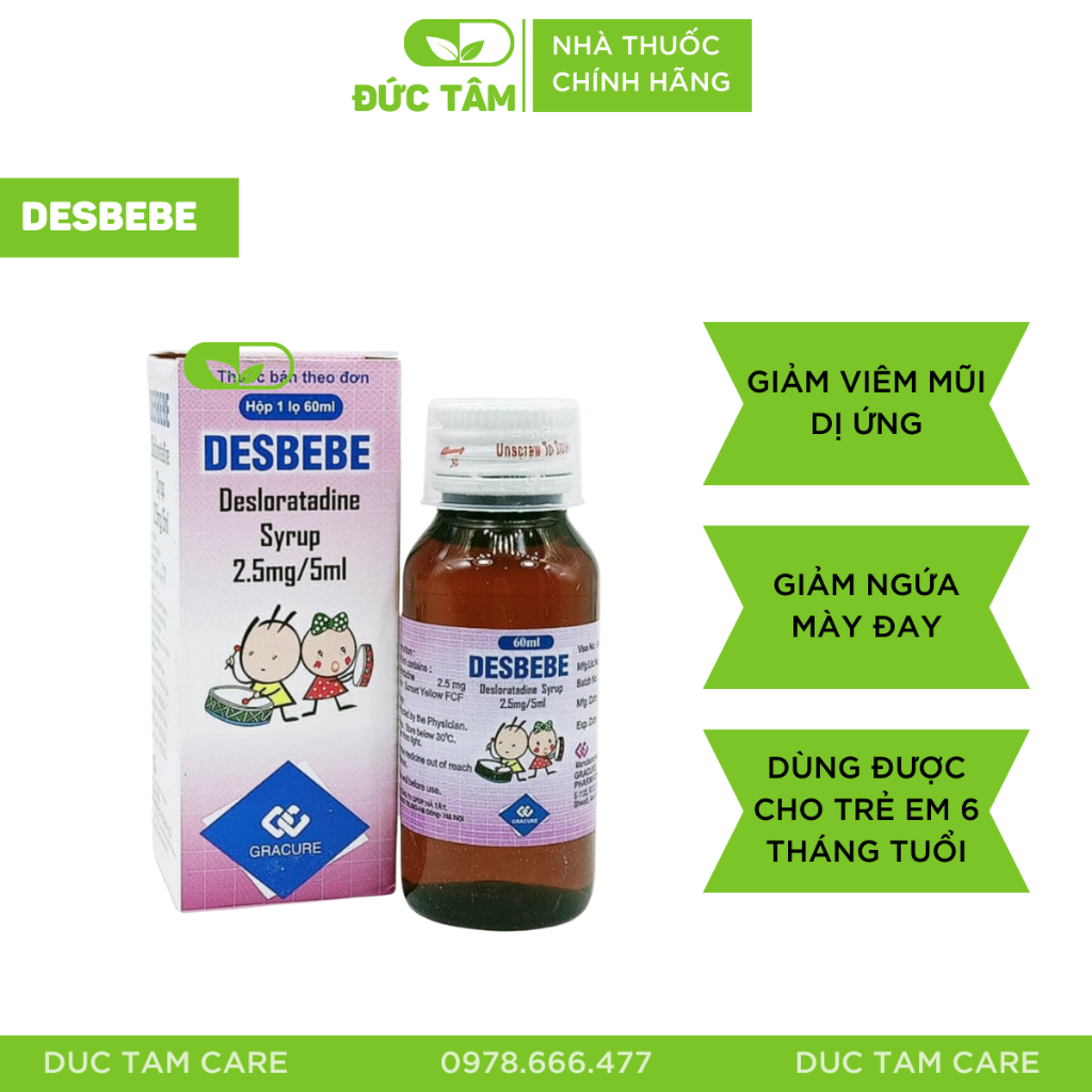 ✅Siro Desbebe - viêm mũi dị ứng,mẫn ngứa -NHÀ THUỐC ĐỨC TÂM 4496